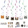 Birthday Cat Themed Party Supplies Decoration Set Balloons Banner Topper Cake