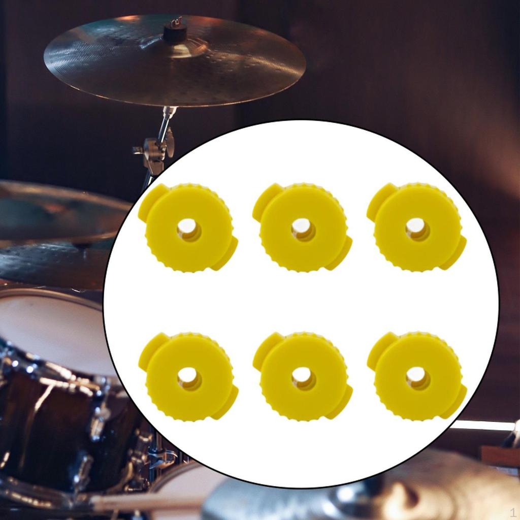 6 Stycken Cymbal Snabbfästen Robusta Jazztrumdelar Tillbehör för