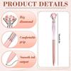 5Pcs random luxury diamond ballpoint pens, 1.0mm black ink, office & wedding school gift pens
