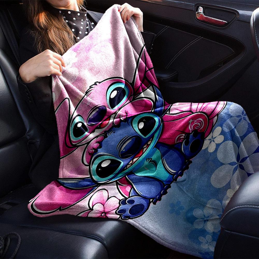 1 Stück Stitch Niedliche Decke Leichte Flanelldecke für Sofa Bett Reisen Camping Wohnzimmer Büro Couch Sessel