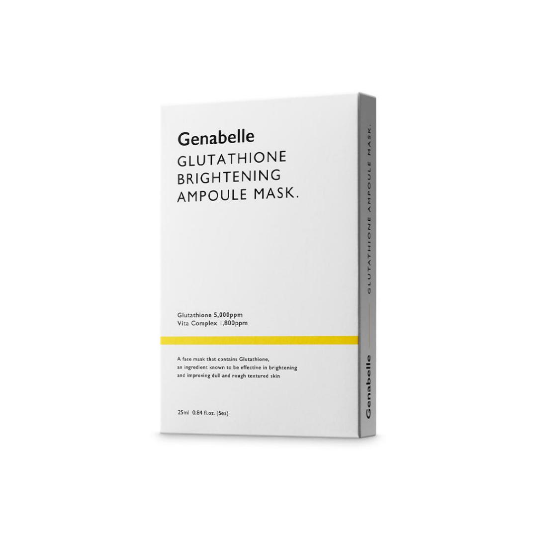 Genabelle Glutathione Brightening Ampoule Sheet Mask Melanin Care 5 Sheets 1 Pack (5 Sheets)