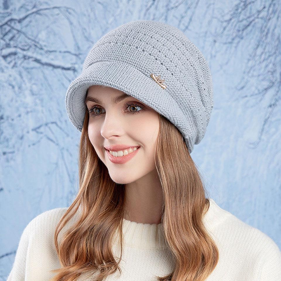 

Durable And Safe Getinfit Pullover Cap Autumn Winter Big Head Circumference Pile Hats Warm Ear Protection Cold Hat Versatile Small Eaves Knitted