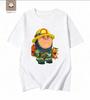 Simple Cartoon Firefighter Printed Tshirt Pays Tribute To The Daily Commuting Short Sleeved Reverse Traveler