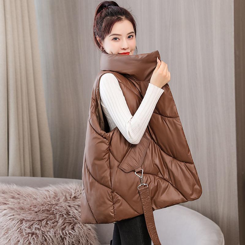 Neue modische Damen Daunen Baumwolle Weste Weste Weste locker und vielseitig Oberbekleidung Baumwolle Weste