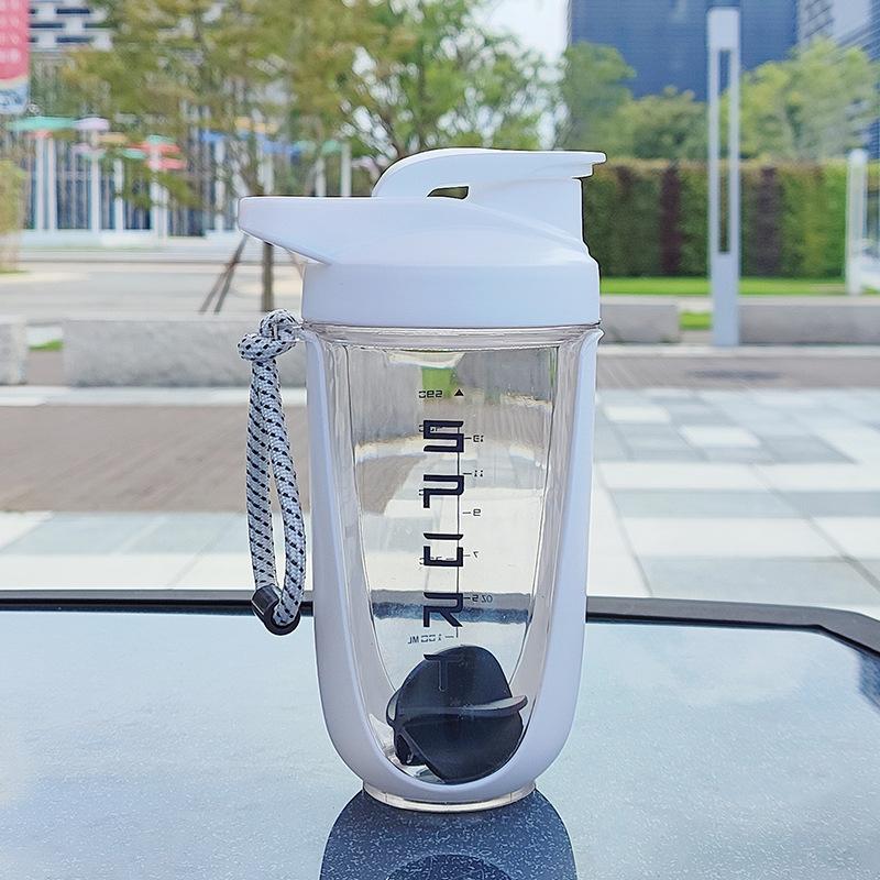 D9 BPA Free Blender Shaker Water Bottle Cup 600ml With Plastic Whisk For Protein Shakes Leakproof Workout Gym Sport Water Cup