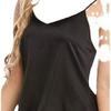 Sexy Satin Women's V-Neck Lace Pajama Set: Sleeveless Camisole & Shorts for Home Wear