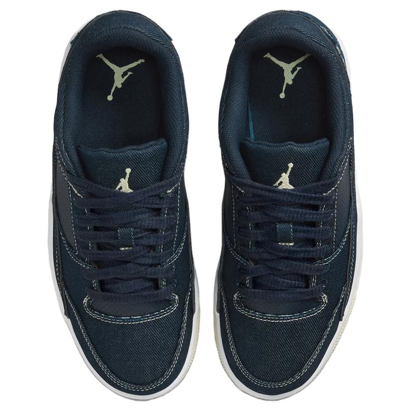 New Jordan FLIGHT COURT Abrasion Resistant Low Top Vintage Basketball Shoes Women's Blue White IH4489-451