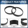 76.1mm to 70.1mm Car Wheel Hub Centric Rings Black Polycarbonate Wheels Center Shaft Shock Absorbing Hubrings 4 Pcs