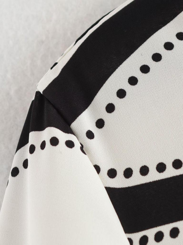 2025 Spring Women's Ethnic Style Loose Long Sleeve Dress - European & American Fashion