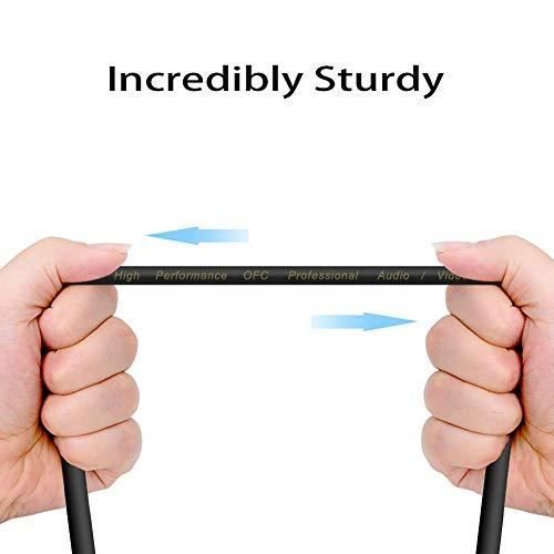 Nuosiya Câble XLR mâle vers femelle pour microphone 2m-6Ft 10 Colors