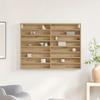 1 Piece wall mounted storage shelf display case, ideal for living room, bedroom, office decoration, 100x8.5x75 cm