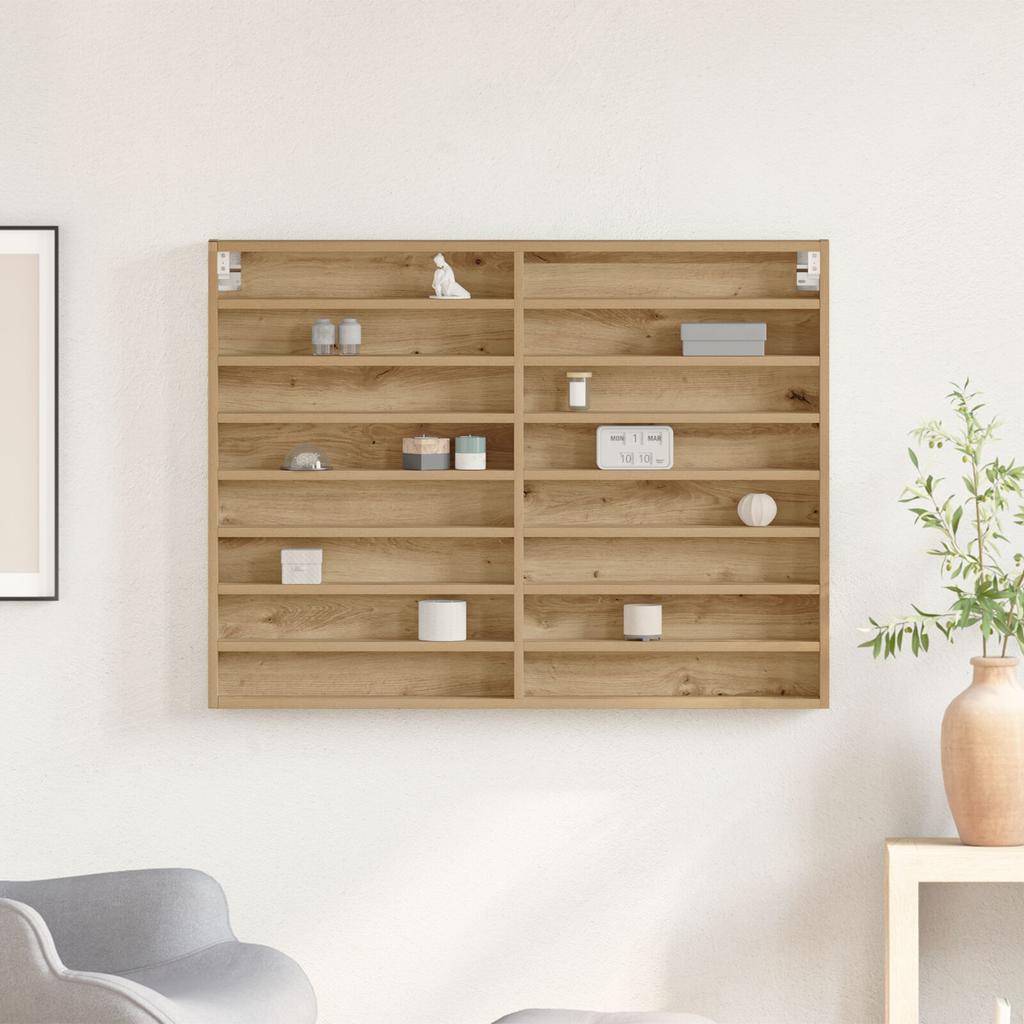 1 Piece wall mounted storage shelf display case, ideal for living room, bedroom, office decoration, 100x8.5x75 cm