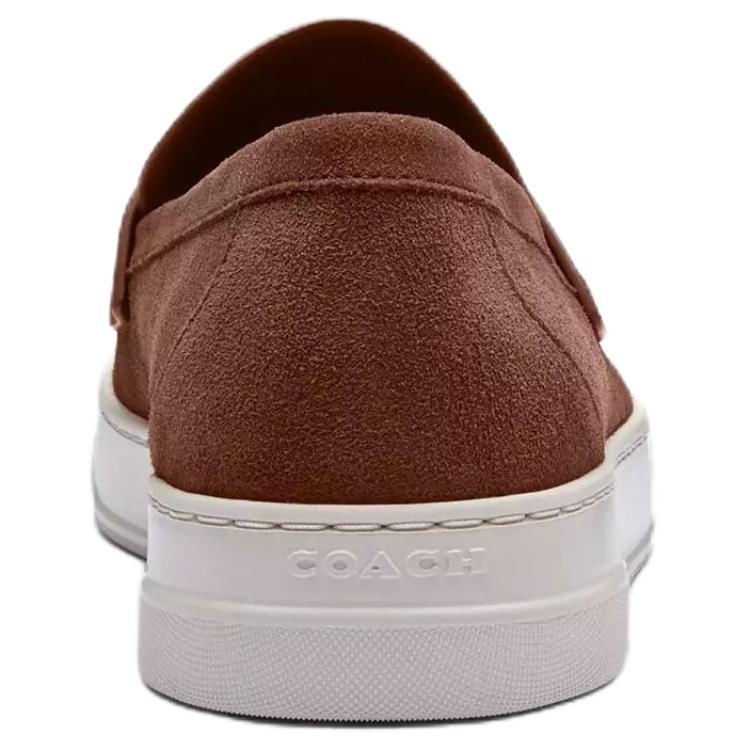 Coach Hybrid Suede Leather Round Toe Slip-On Loafers Men Loafers Brown CAP36-SAD