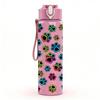 1PC Dense Small Multicolor Flower Print 750ml Color Plastic Sports Water Bottle Leakproof Flip Straw Lid Suitable for Sports Office Home Use