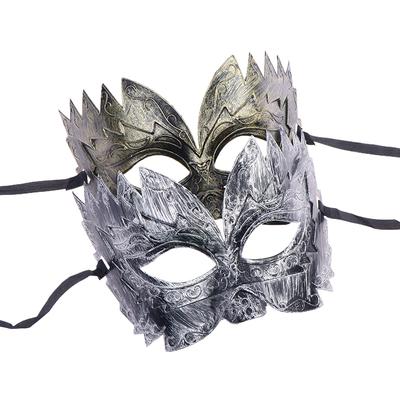 1Pc Carnival-Masquerade Mask Vintage Mask Gold Silver Half Face Mask Plastic Halloween Costume Party Mask Women Men