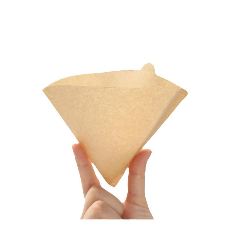 V02 Cone-Shaped Coffee Filters for 2-4 People, Disposable V-Shaped Wood Pulp Filter Paper