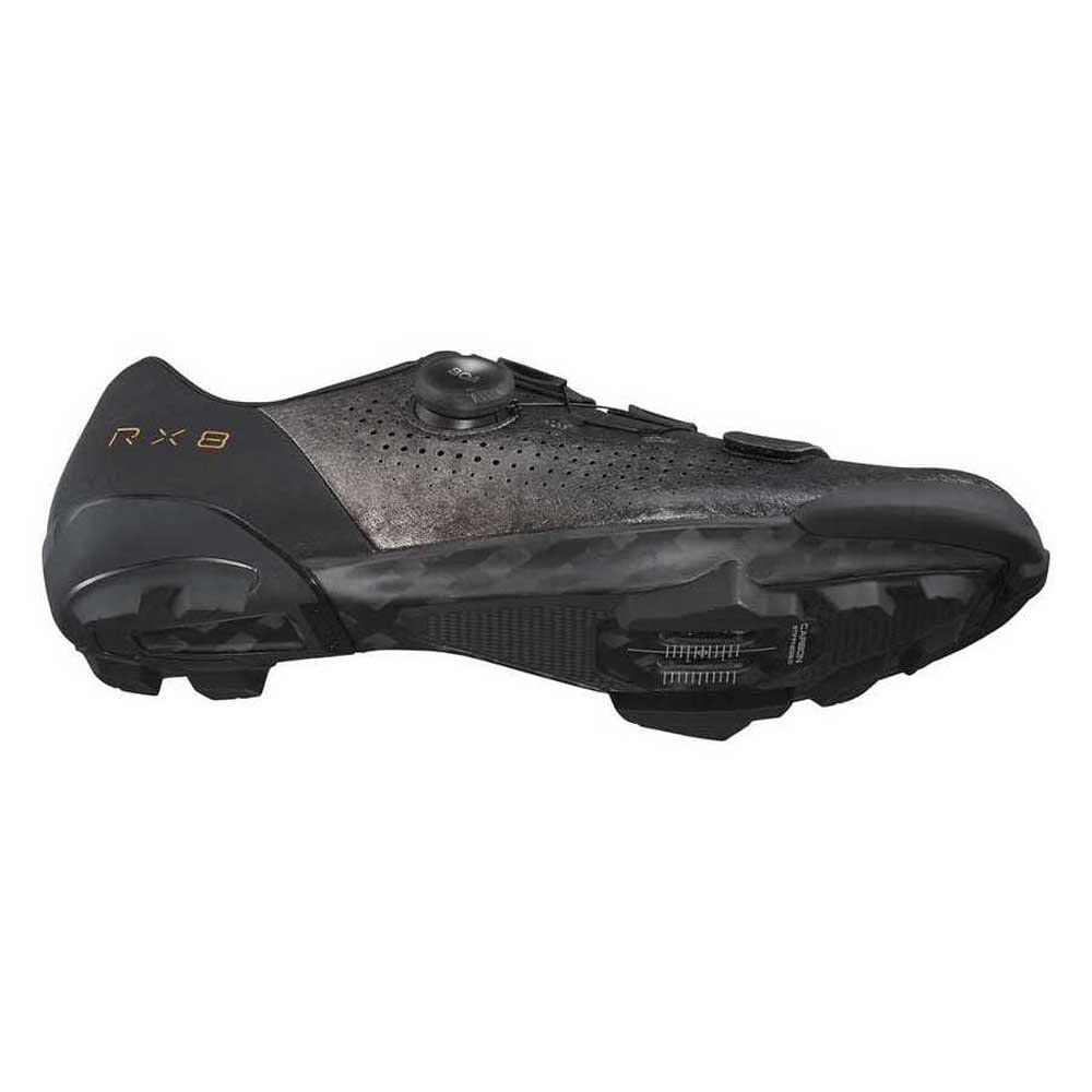 SHIMANO RX8 Black Wide SPD Shoes ESHRX801MCL01E42000 Medium 42.0 (26.5cm) (SH-RX801) Gravel/Adventure