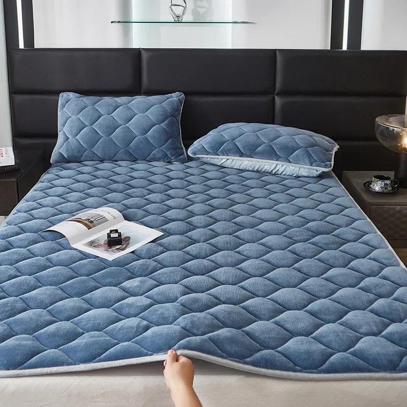 2024 neue 230g hochgramm verschlüsselte verdickte Milchvliesmatratze (Bettkissen) Serie Herbst und Winter