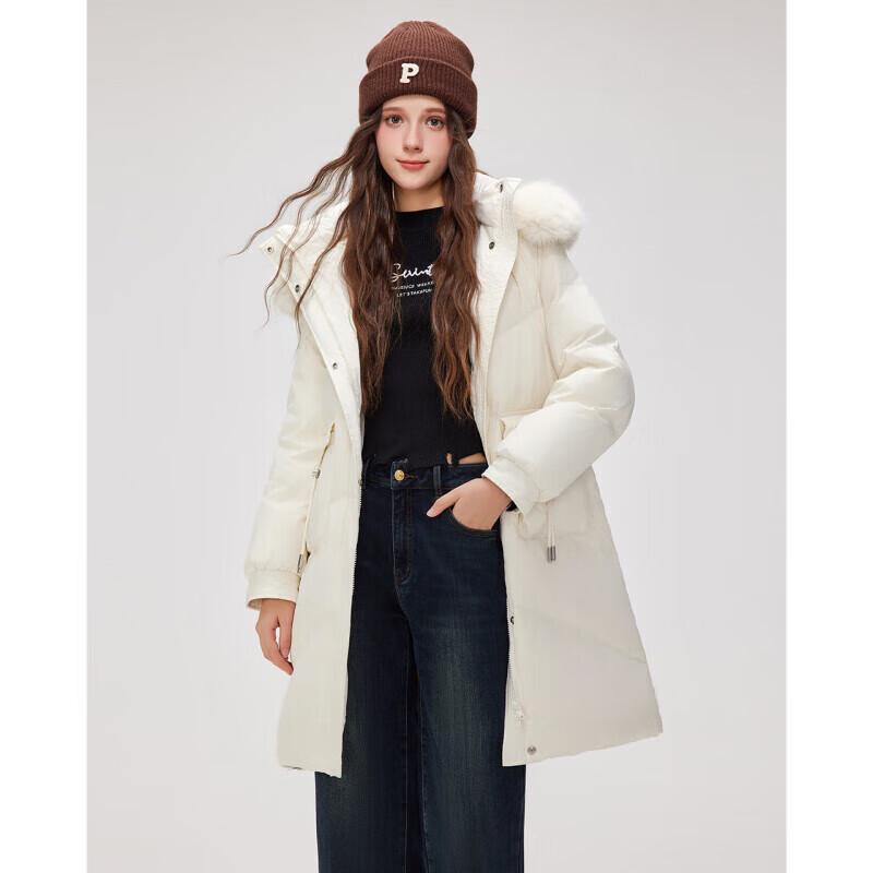 IEF Women s 2024 Winter Mid-Length Slim-Fit Duck Down Jacket L