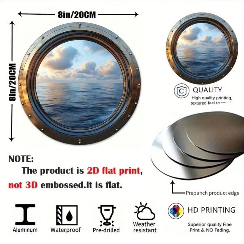 Retro Metal Tin Sign Round Wall Art Home Decor Bedroom Living Room 20x20cm