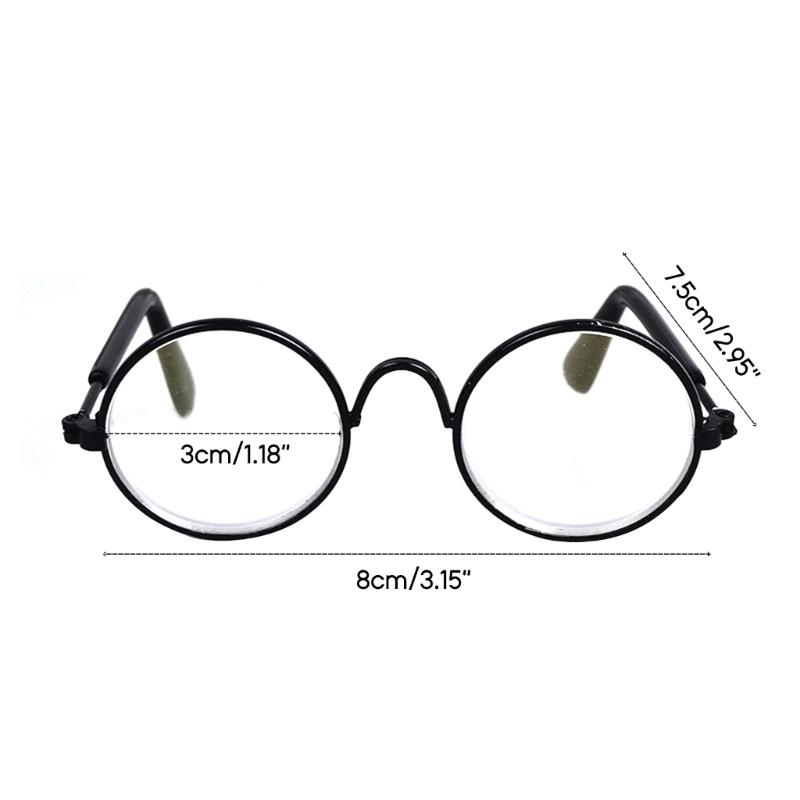 Cat Eye-wear Photos Props Accessories Cosplay Glasses Clear Lens Round Funny Clear Lens Round Glass Gift for Pet Puppy