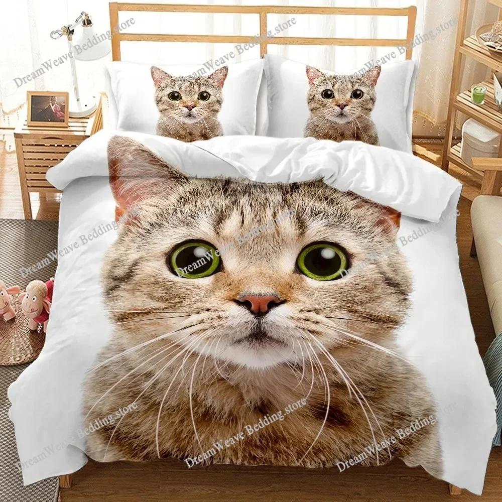 Kawaii Kitten Cat Bedding Set Duvet Cover 3d Bedding Fashion Design Decoration King Duvet Cover Set Double Bed Set Bedding Sets7