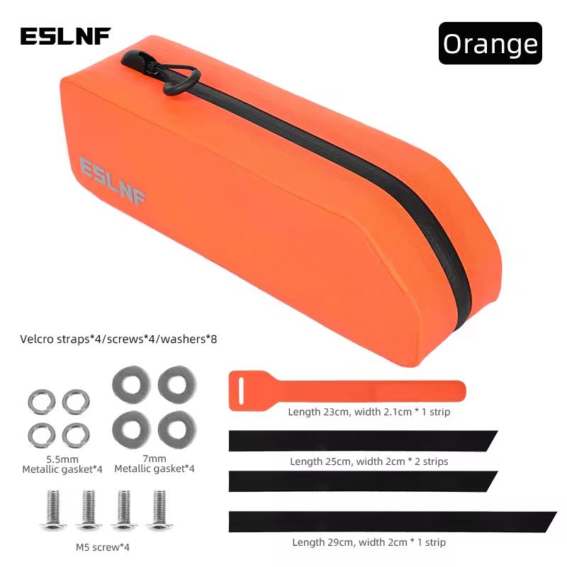 ESLNF Portable Full Waterproof Front Frame Bicycle Bag Storage Mtb Road Top Tube Bike Bags оранжевый