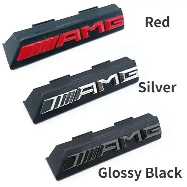 3D ABS Logo AMG Emblem Car Front Grille Badge Mercedes Benz GLC A B C E Class W204 W205 W212 W213 GT AMG Sticker Accessories