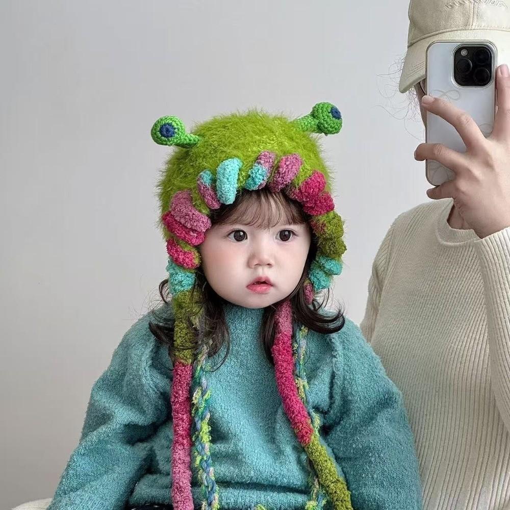 Soft Plush Children Beanie Hat Thicken Children Winter Hat Cute Baby Hat Kids