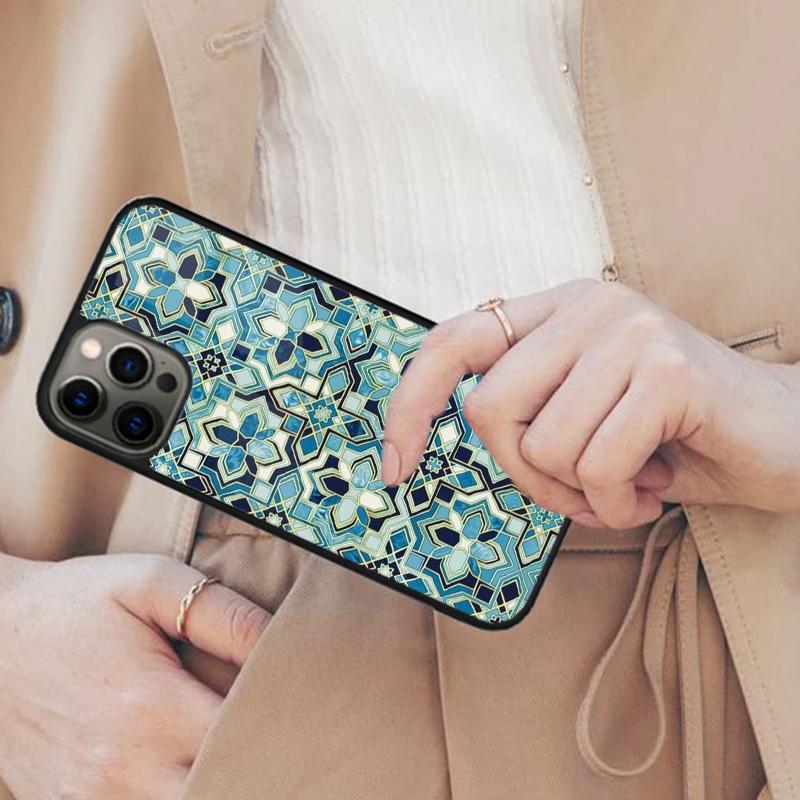 Muted Moroccan Mosaic Tiles Magnetic Phone Case For APPLE iPhone 17 Air 16 14 13 12 Pro Max 15 Plus Wireless MagSafe Cover