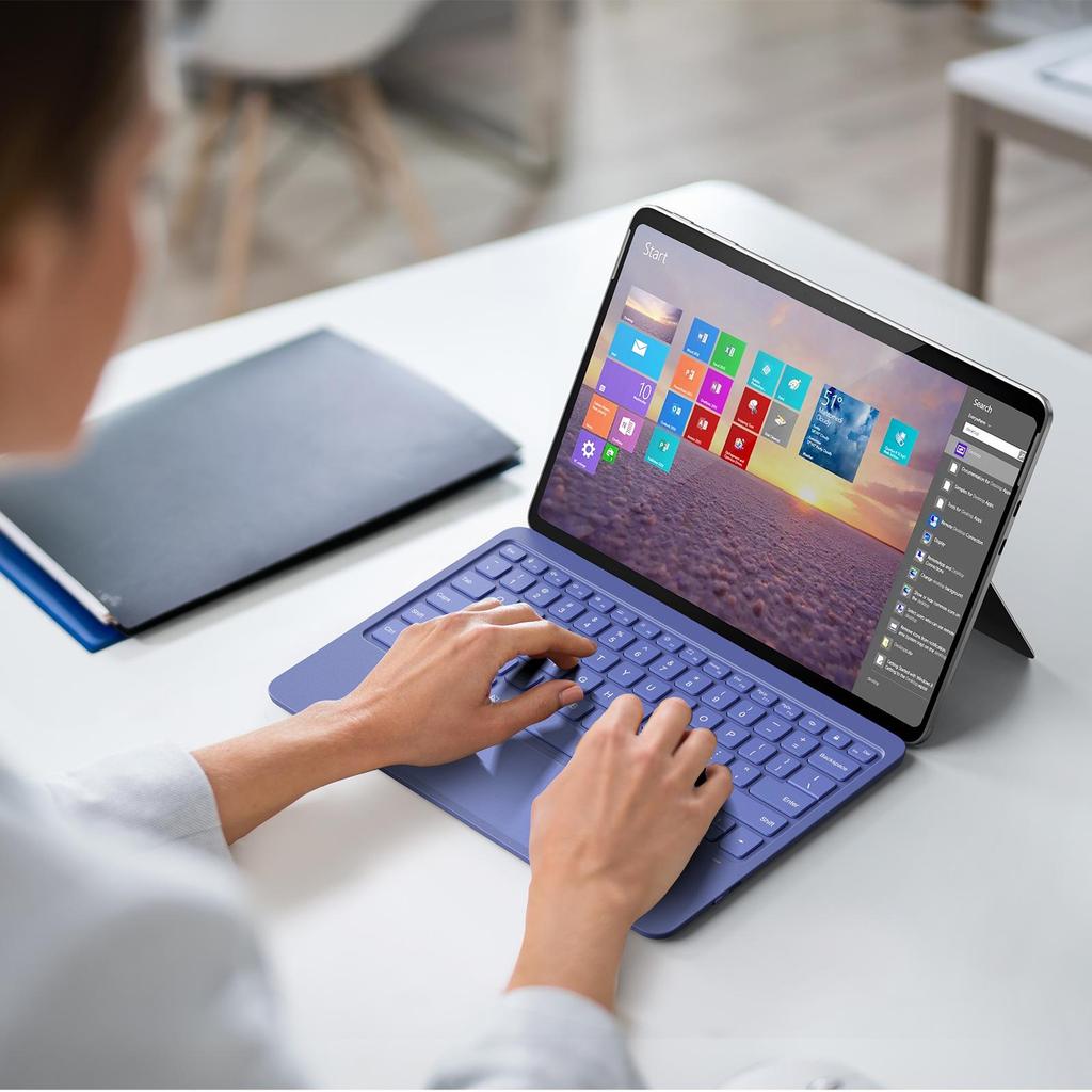 Compatible Magnetic Bluetooth Keyboard for Microsoft Surface Pro 12 with Seven-Color Backlight