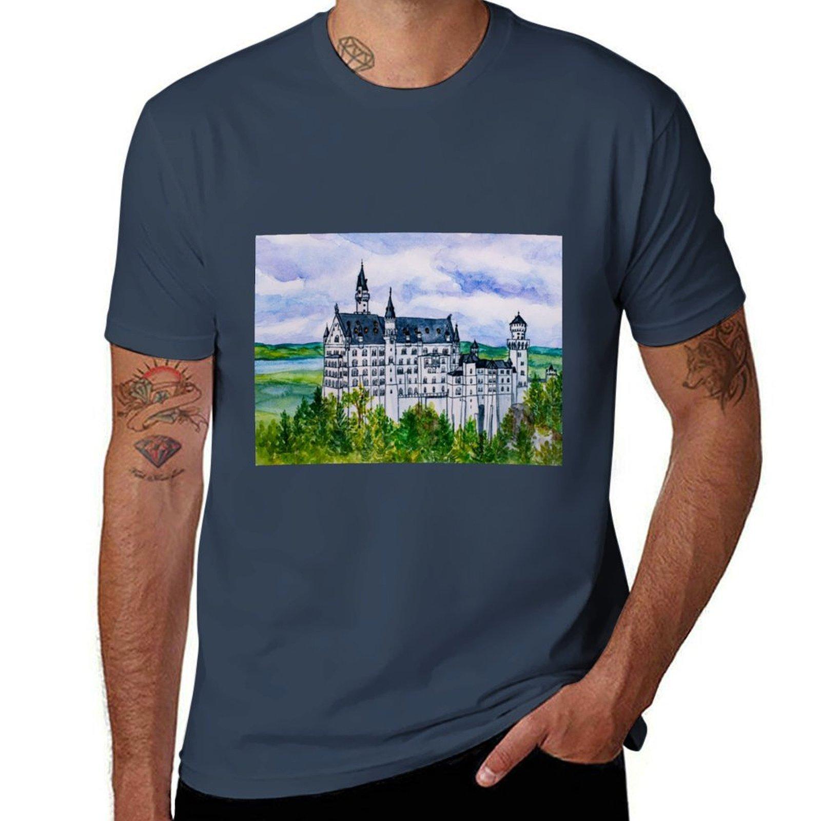 in Neuschwanstein Bavaria Castle TShirt Plus Size Street Style Tee S