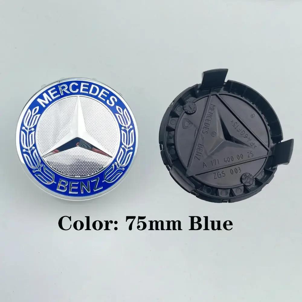 C200 E200 New 2025 For Mercedes Benz 1Pc 75mm Car Wheel Center Caps For Mercedes Benz W203 W204 W205 W212 W213 W222 W223 X253 W1