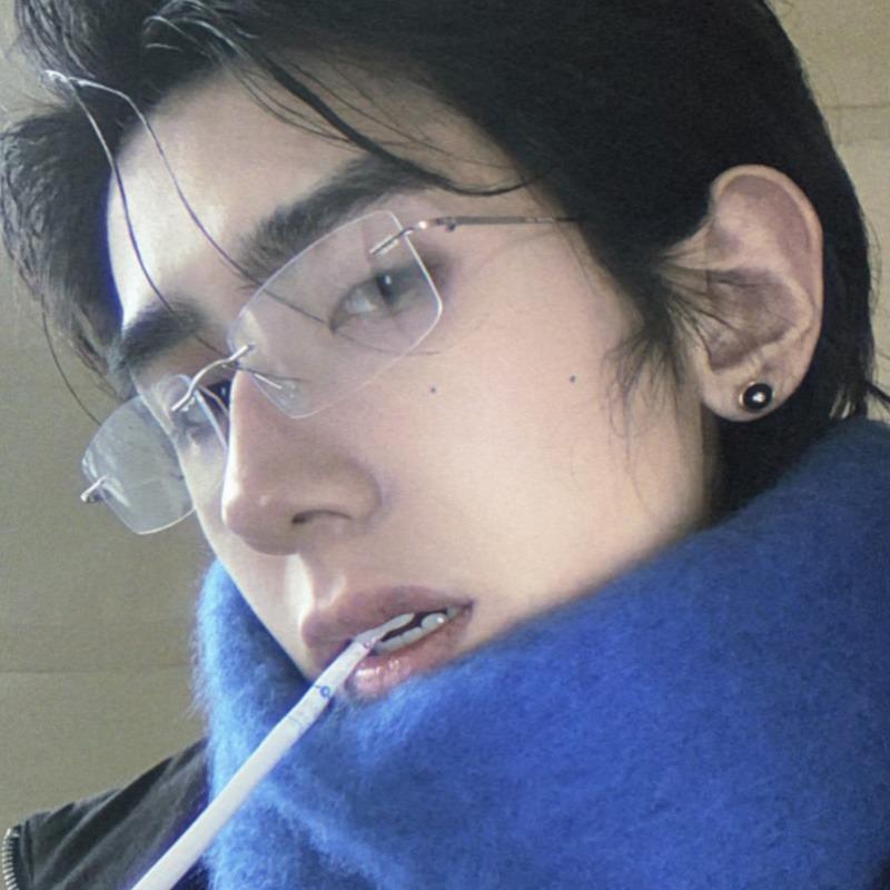 Korean INS Transparent Ultralight Rimless Glasses for Women Men Blue Light Blocking Glasses Rectangle Square Frameless Eyeglass