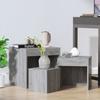 VidaXL Nesting Tables 3 Pcs Sonoma Grey Engineered Wood 815226