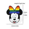 Creative Personality Rainbow Mickey Head Metal Badge Mickey Mouse Minnie Alloy Oil Drop Brooch Pin