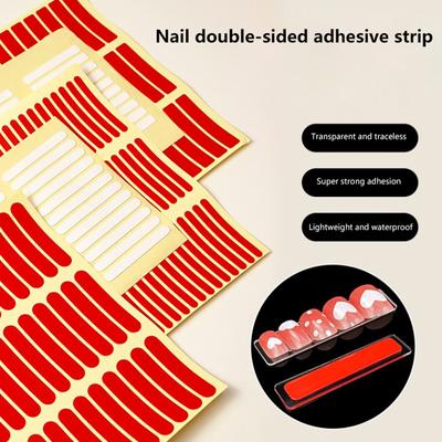 1Pcs Nail Adhesive Tape No Need To Cut False Nails Display Stand Glue Stickers Double-Sided Pasted Manicure Practice Showing