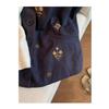 Women Floral And Star Embroidered V Neck Button Front Sleeveless Vest
