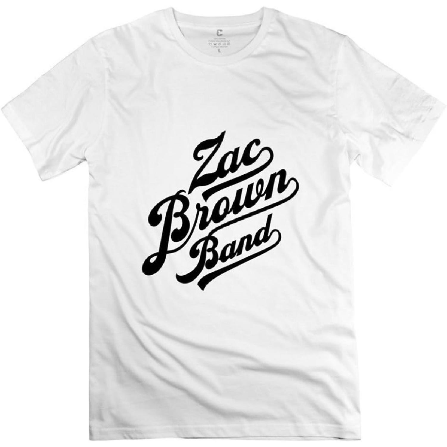 StaBe Men Zac Brown Band T-Shirt 100% Cotton Retro XXXXXL белый