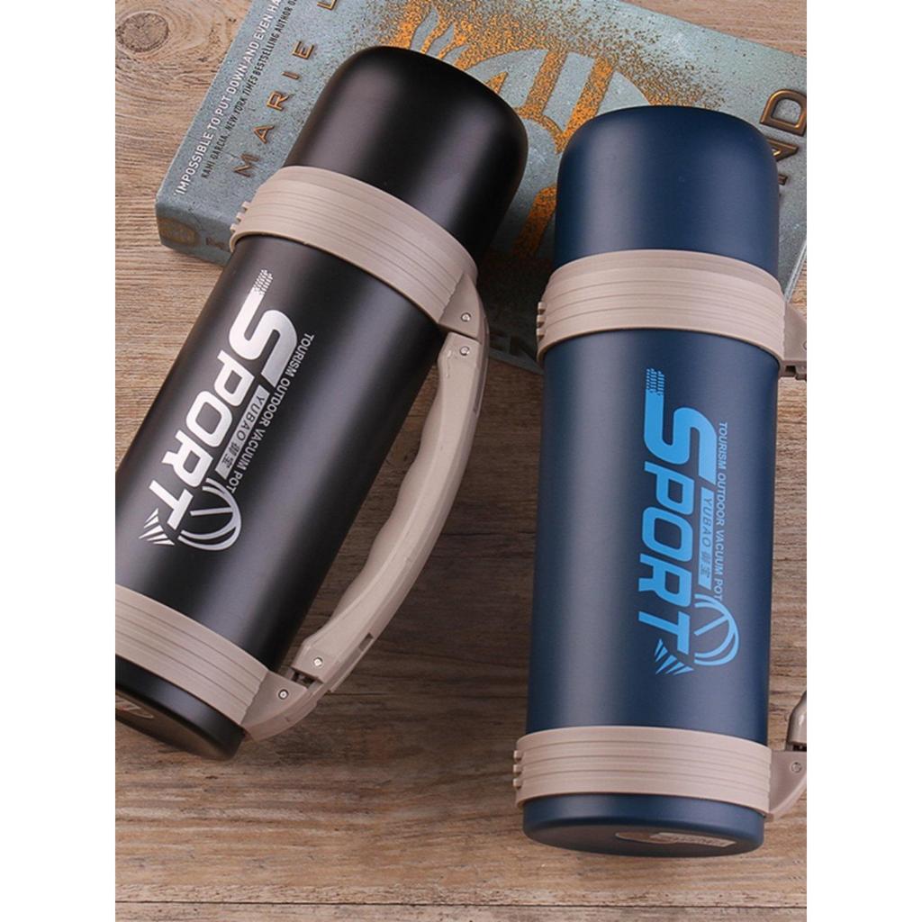 Men's 1500ml Stainless Steel Travel Thermos Flask - Large Capacity Outdoor Vacuum Bottle