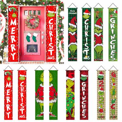 Dekoracje na boże narodzenie banery witamy znak na ganku świąteczne banery wiszące do wewnątrz na zewnątrz drzwi wejściowe salon ściana kuchenna Party