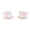 1Set/2Pcs 1:12 Dollhouse Miniature Cherry Ceramic Cup Saucer Kitchen Tableware Model Decor Toy Doll House Accessories