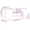 Record Cabinet Gray Sonoma 121 x 38 x 48 cm Particleboard