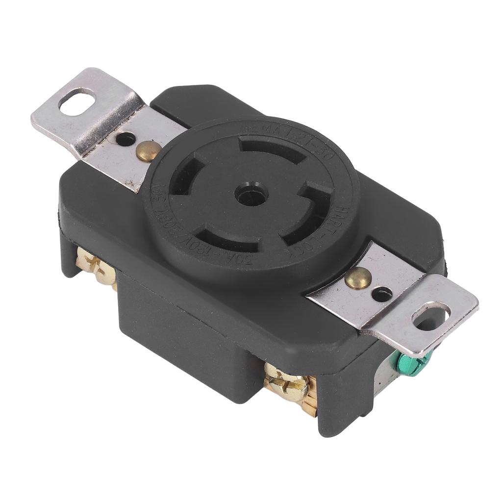 Gniazdo przemysłowe 5 otworów, styki mosiężne, blokowane, gniazdo wyjściowe 30A 120/208V