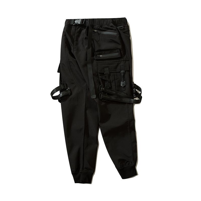 Fashion Multi Pocket Cargo Pants Men Y2K Tactical Techwear Ankle Pants Punk Style Casual Paratrooper Pants Pantalones
