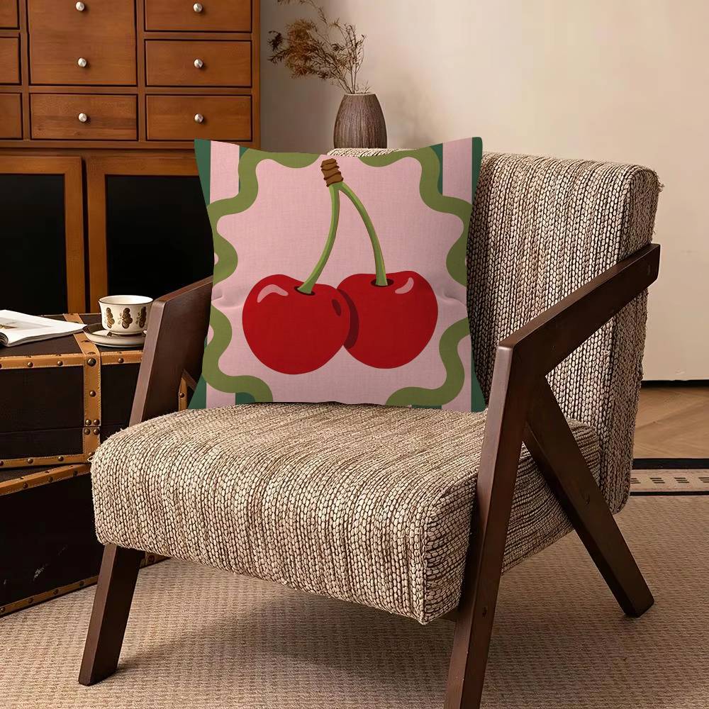 Cute Anime Fruit   Cushion Cover Pillowcase Upholstery Sofa Throw Pillow Home Decor Pillowcas