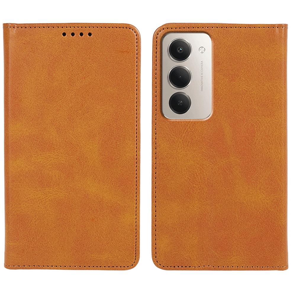 For Xiaomi Redmi 15 5G Case Strong Magnetic PU Leather Phone Cover Calf Texture