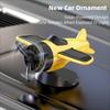 Creative Car Solar Airplane Ornaments 360° Rotary Solar Powered Aircraft Ornaments  Woman Man