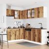 11 Piece Kitchen Cabinet Set Kalmar Rustic Wood Look Particleboard