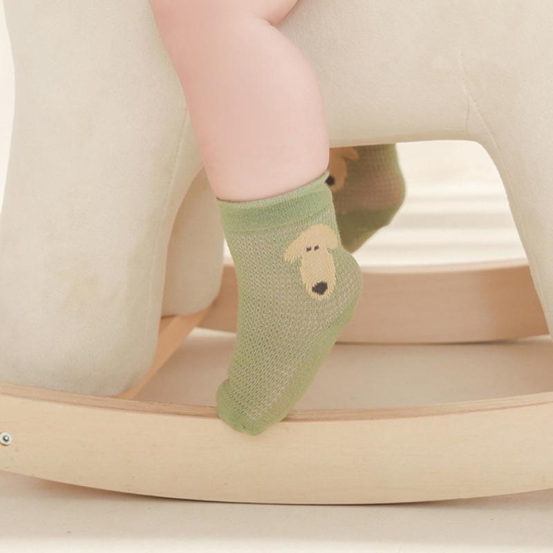 4pairs/set 0-5Years Cotton Mesh Kids Girls Boys Socks Cartoon Baby Socks for Girls Fashion Soft  Beauty Toddler Children's Sock Summer